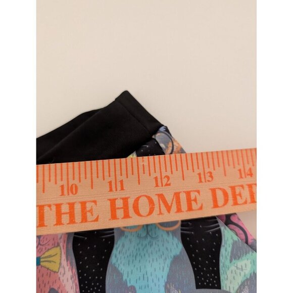 Fervour Cat Skater Skirt Womens Size Small Black Stretch Short Pull On A Line - Picture 10 of 11